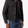 Men WAREHOUSE SALE | Quilted Black Trucker Jacket