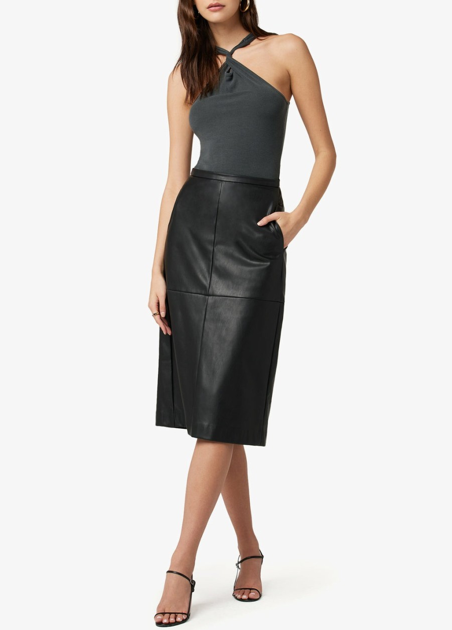 Women JOE'S JEANS | Doreen Cross Seamed Faux Leather Skirt