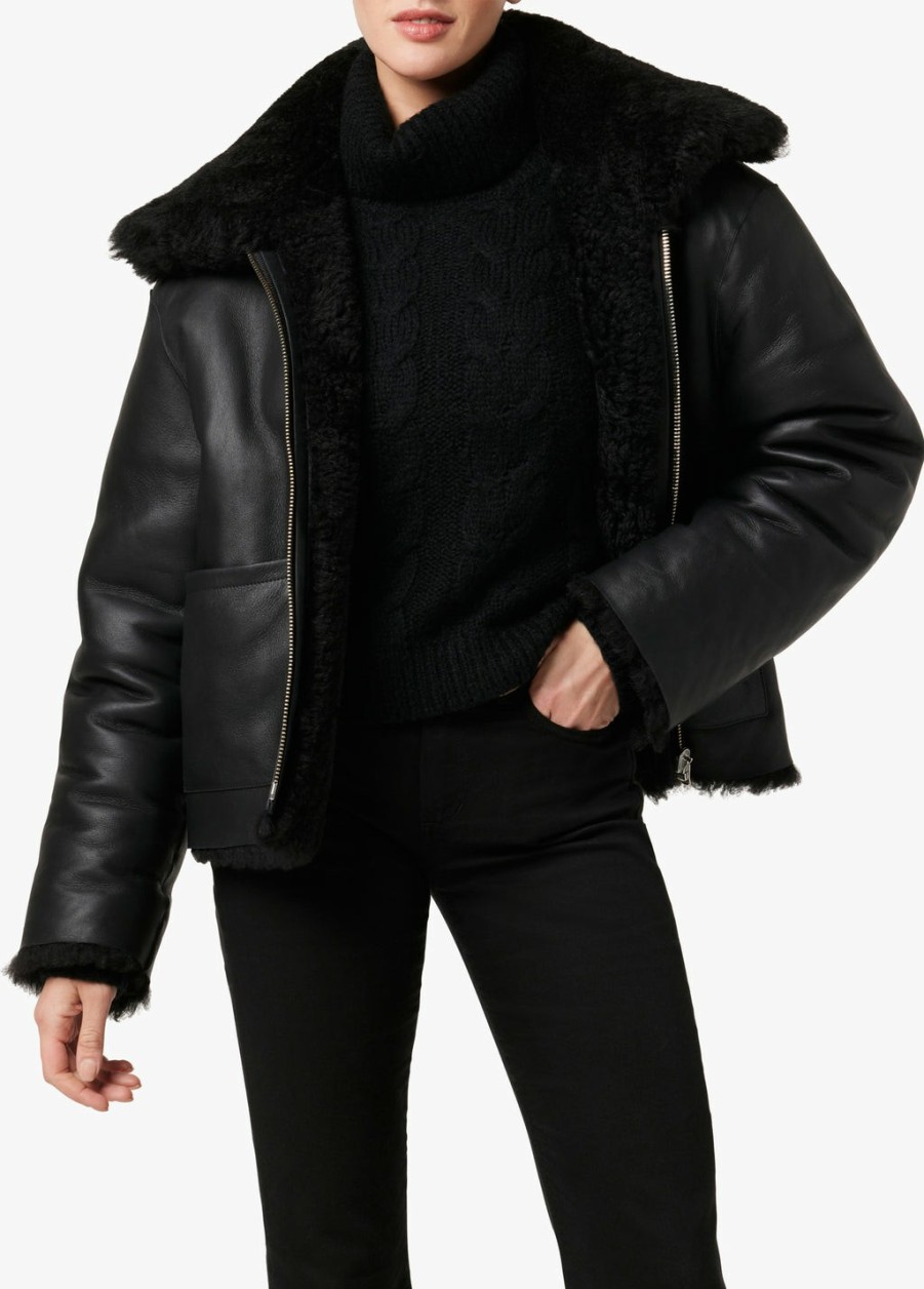 Women Joe's® Jeans | The Lisa Reversible Shearling Leather Jacket